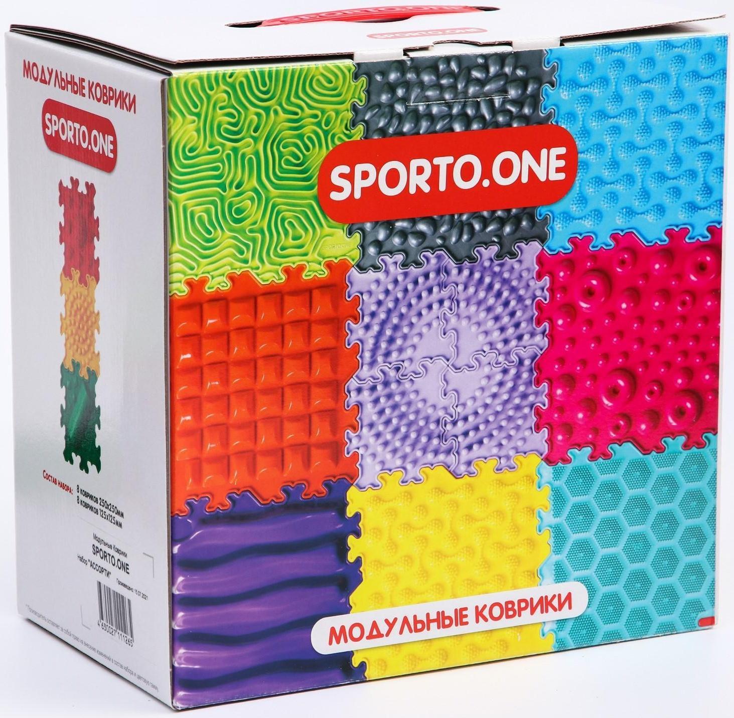 Модульные коврики SPORTO.ONE - Набор «Ассорти», 12 модулей