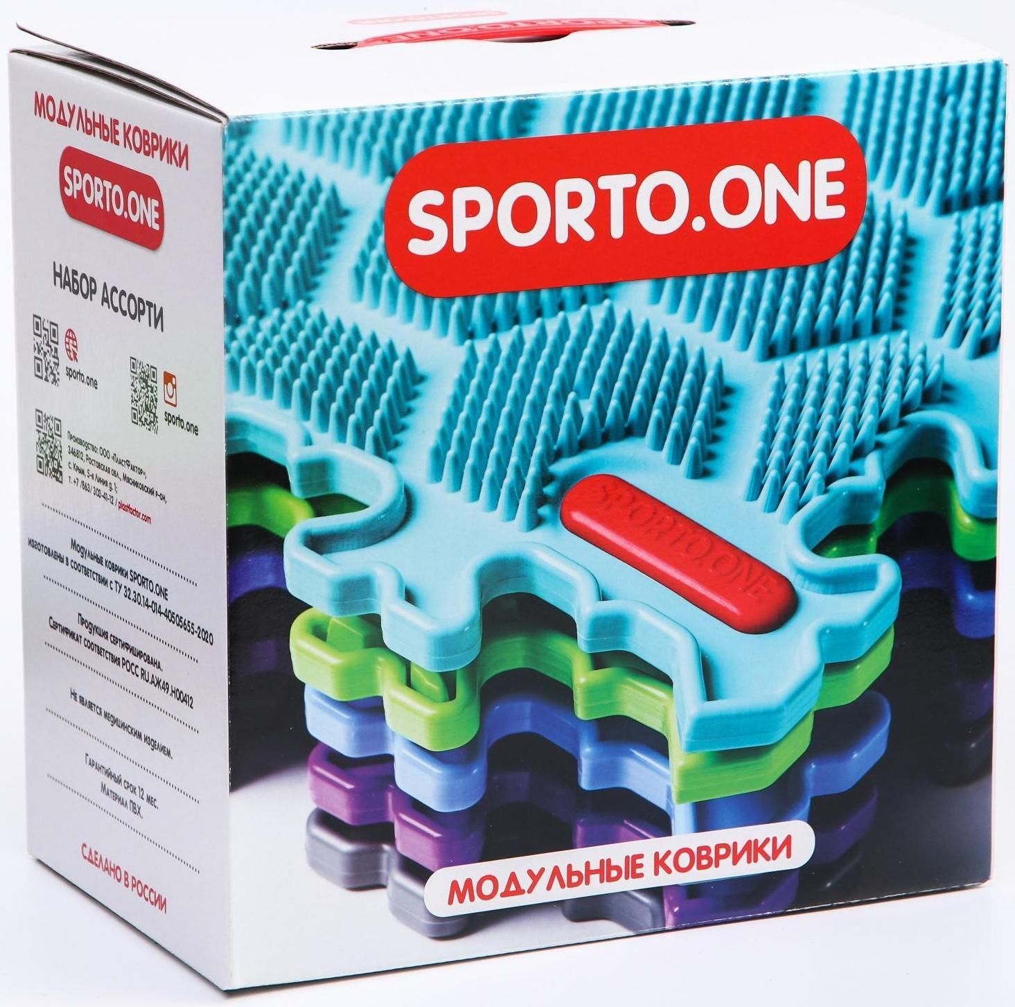 Модульные коврики SPORTO.ONE - Набор «Ассорти», 12 модулей
