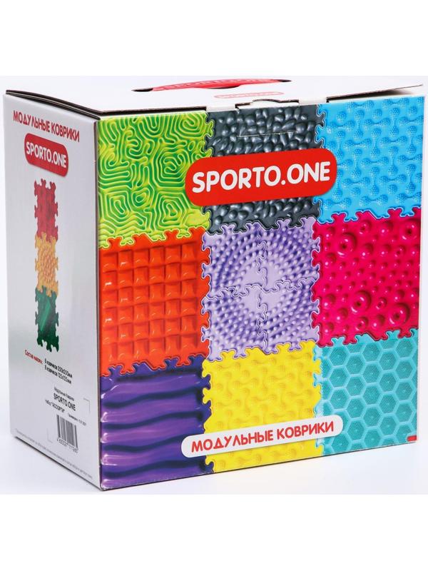 Модульные коврики SPORTO.ONE - Набор «Ассорти», 12 модулей