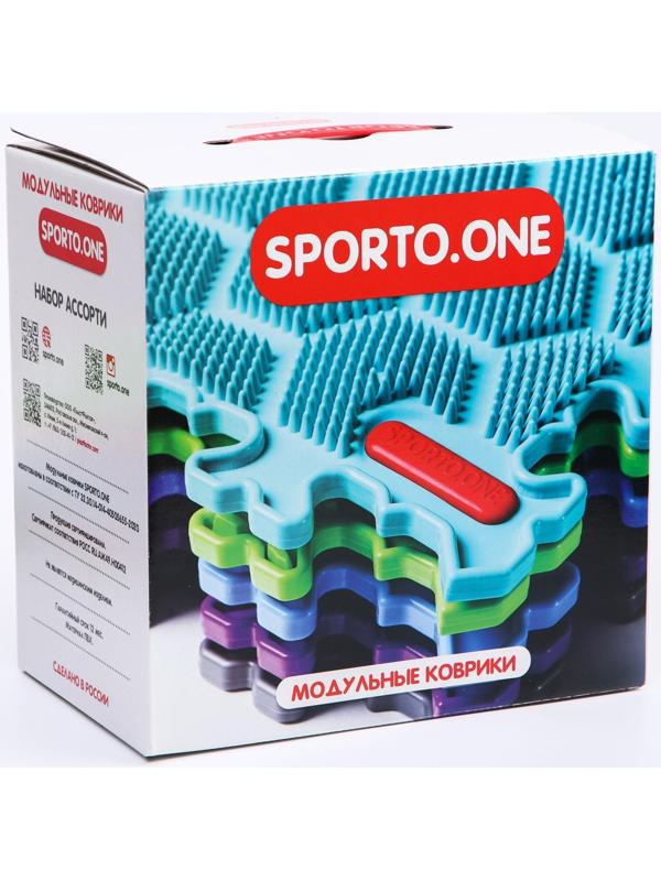 Модульные коврики SPORTO.ONE - Набор «Ассорти», 12 модулей