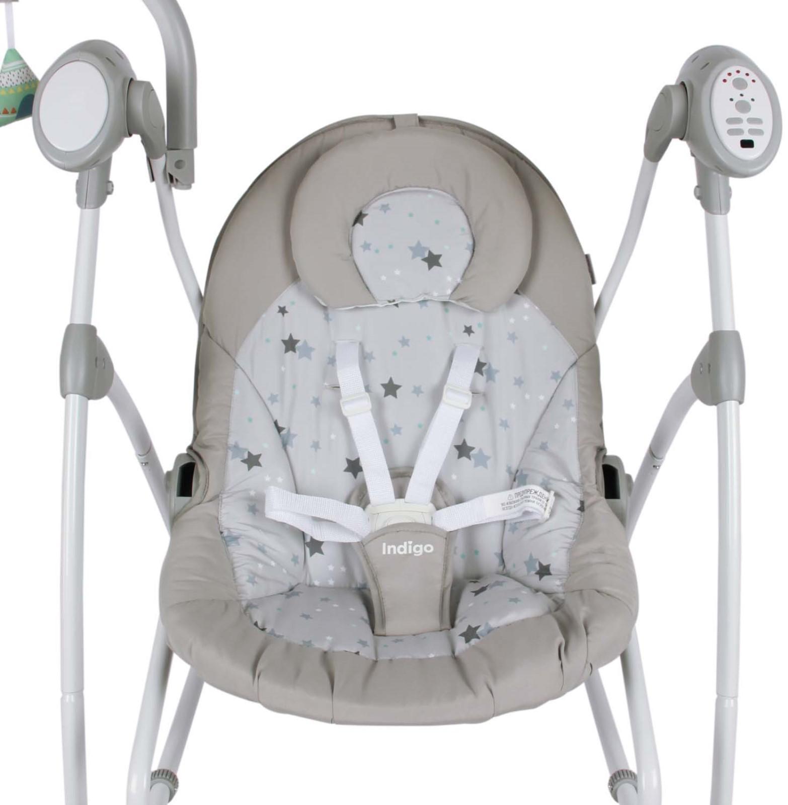 Электронные качели MISTY, серый, с адаптером, п/у, 12 мел., 5 скоростей