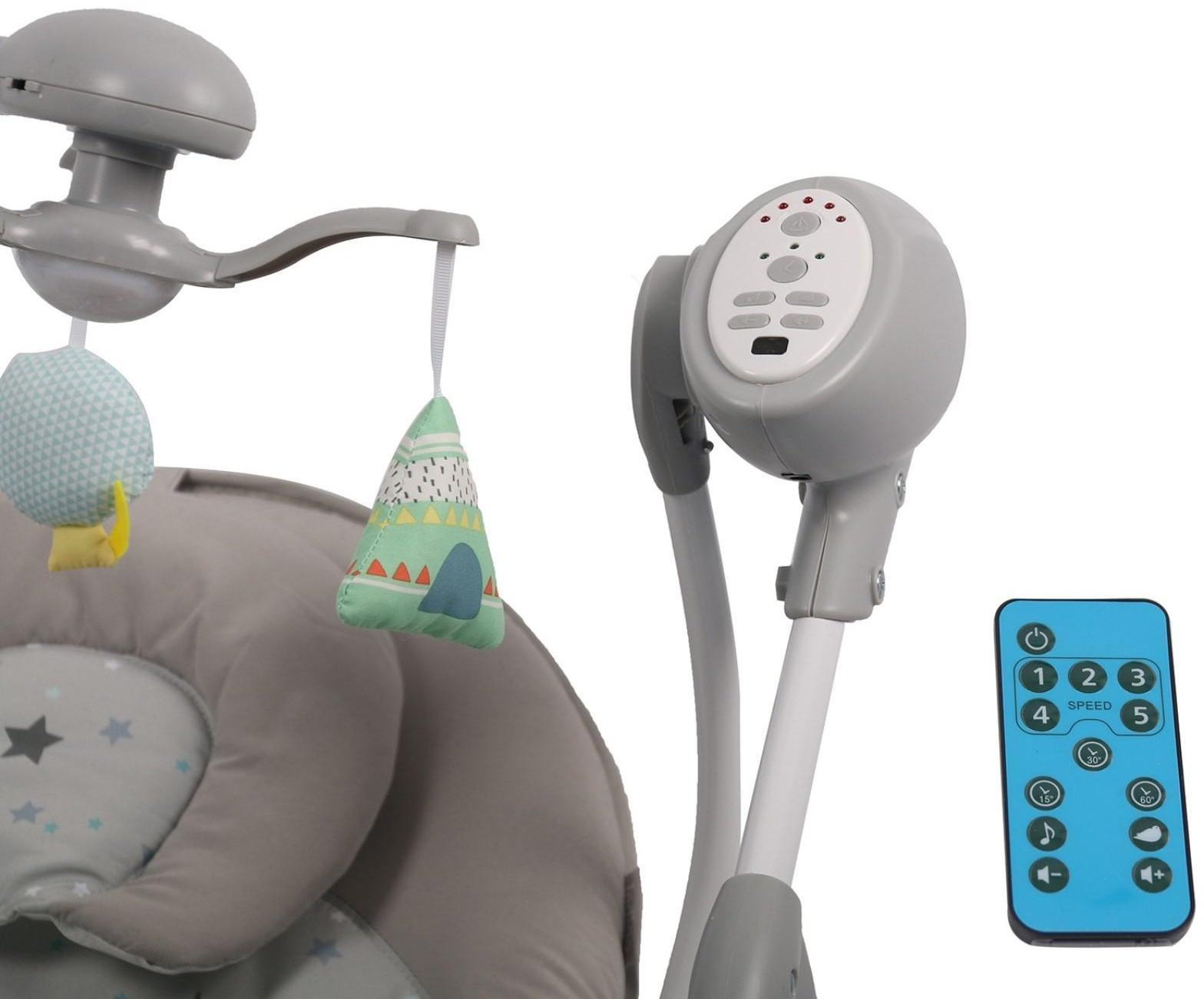 Электронные качели MISTY, серый, с адаптером, п/у, 12 мел., 5 скоростей