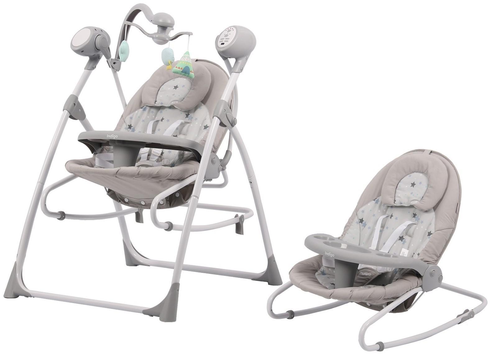 Электронные качели MISTY, серый, с адаптером, п/у, 12 мел., 5 скоростей