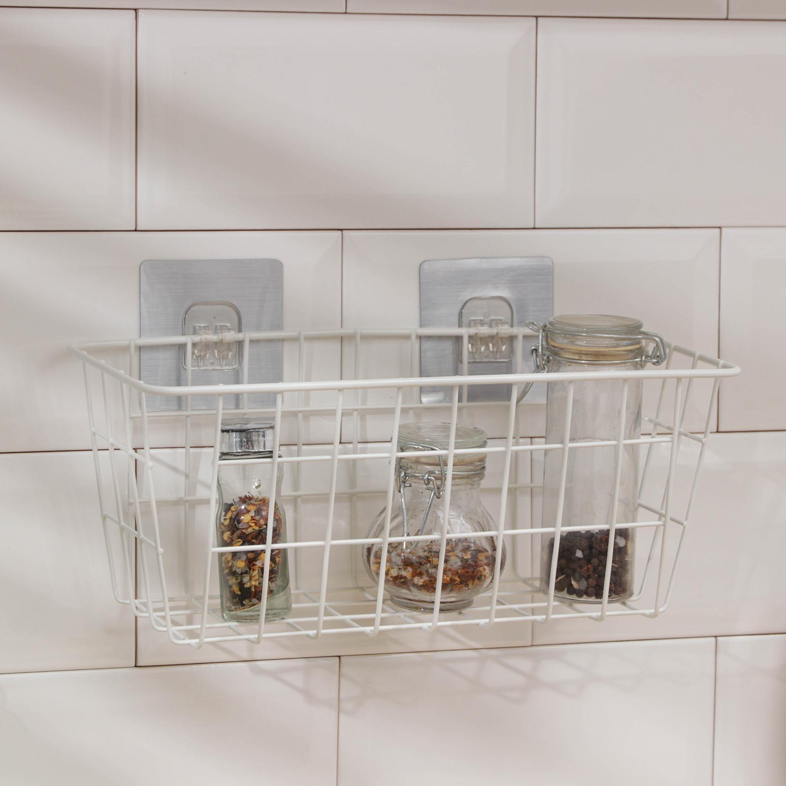 Корзина на липучках Доляна, 29×12×12 см, цвет белый