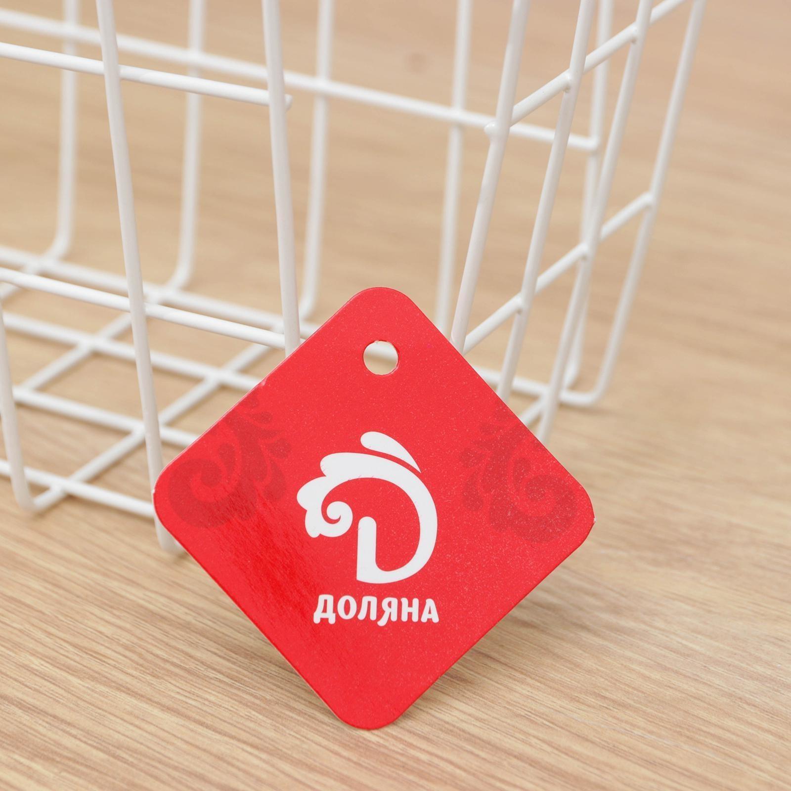 Корзина на липучках Доляна, 29×12×12 см, цвет белый