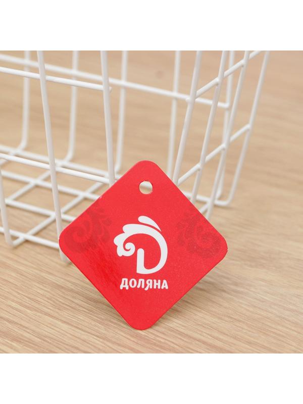 Корзина на липучках Доляна, 29×12×12 см, цвет белый