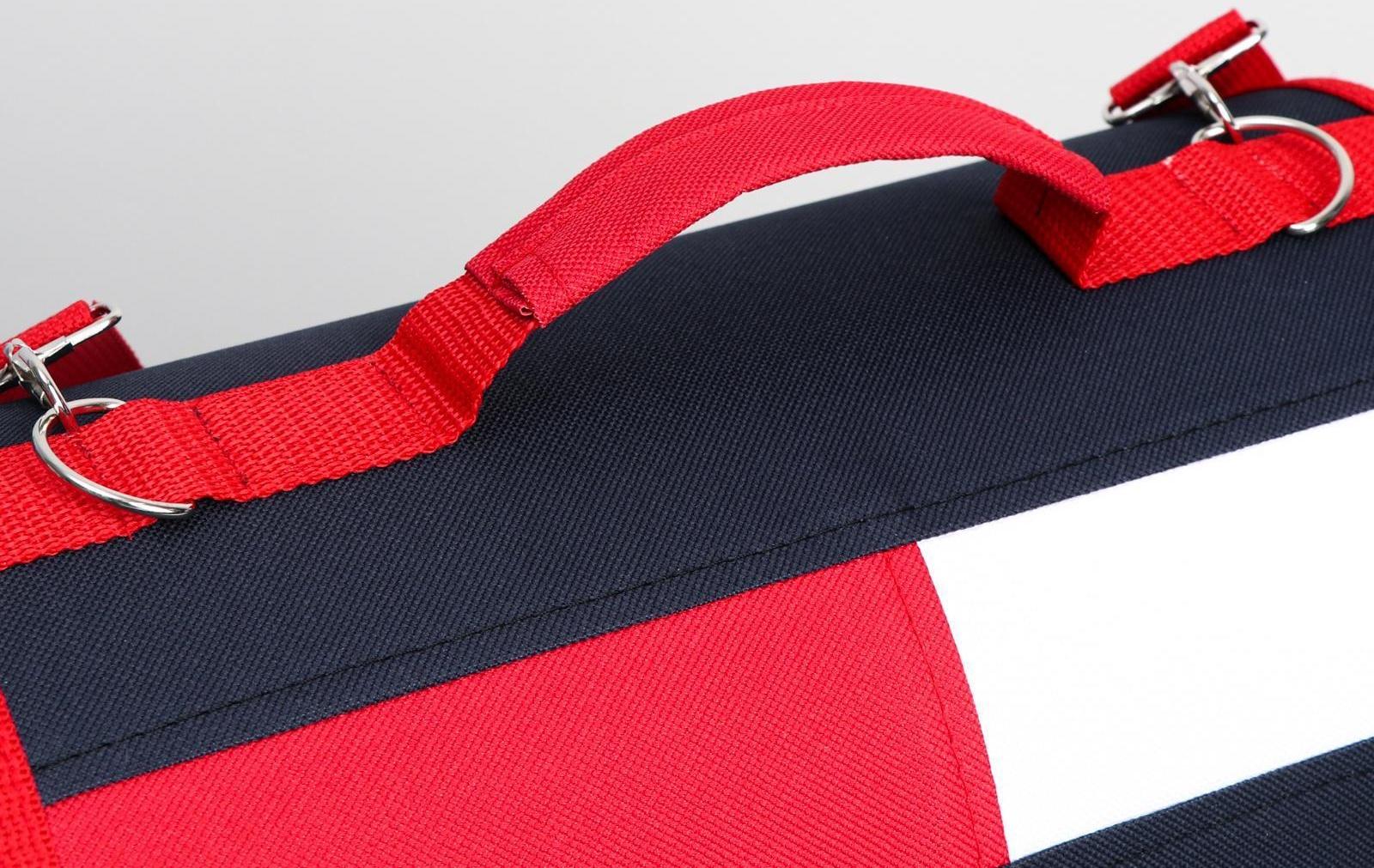 Сумка-переноска, каркасная, , 46 х 28,5 х 29 см, синий-красный