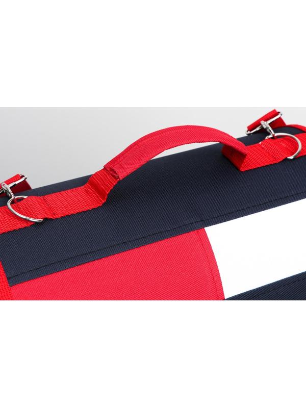 Сумка-переноска, каркасная, , 46 х 28,5 х 29 см, синий-красный