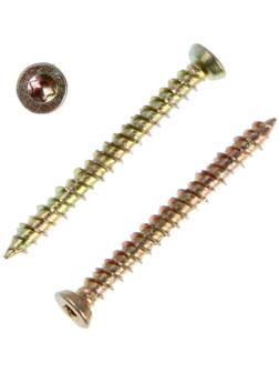 Шуруп по бетону ТУНДРА krep, 7.5x72 мм, желтый цинк, 20 шт.