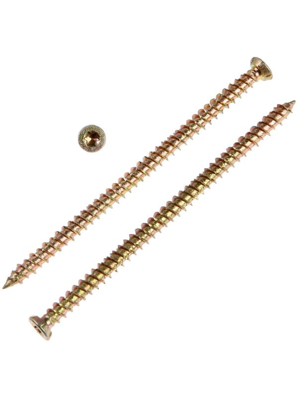 Шуруп по бетону ТУНДРА krep, 7.5x132 мм, желтый цинк, 20 шт.