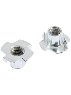 Гайка мебельная ТУНДРА krep забивная М8, цинк, 6 шт.