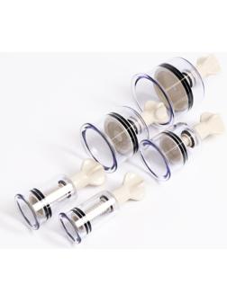 Банки акупункционного действия для вакуумного массажа с вентилем, набор 5 шт.