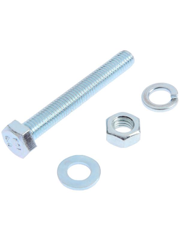 Болты ТУНДРА krep DIN933 М8x60 с гайкой и шайбой, цинк, 3 шт.