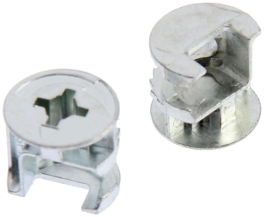 Стяжка эксцентриковая ТУНДРА krep для ДСП 18-20 мм, цинк, 8 шт.