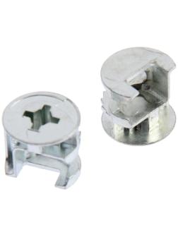 Стяжка эксцентриковая ТУНДРА krep для ДСП 18-20 мм, цинк, 8 шт.