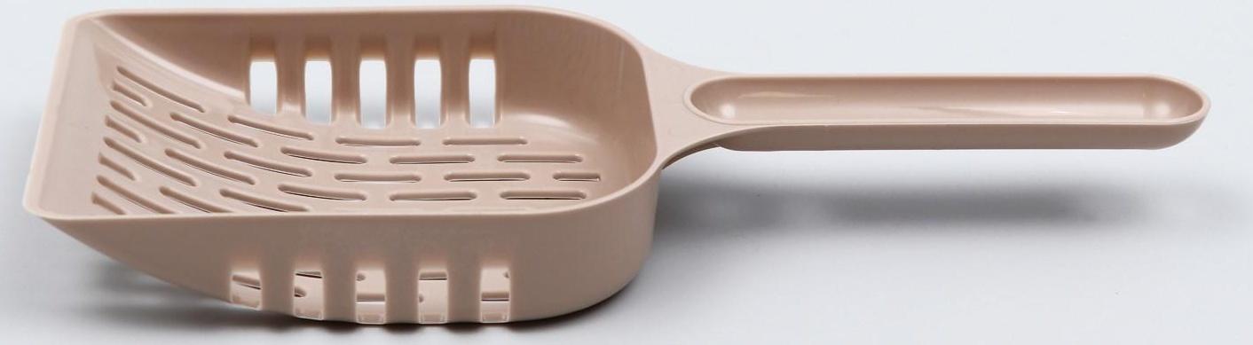 Совок для уборки кошачьего туалета, бежевый