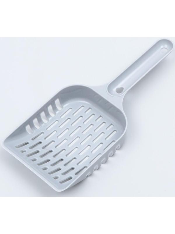 Совок для уборки кошачьего туалета, серый