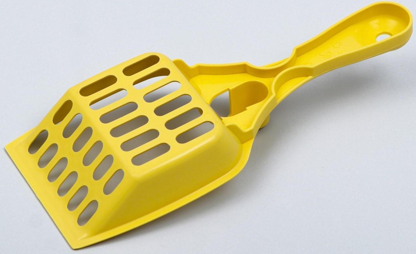 Совок для кошачьего туалета 22,5 x 9,5 x 4 см, светло-жёлтый