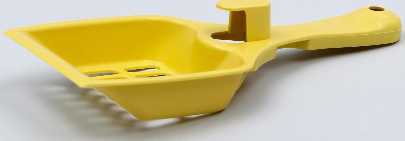 Совок для кошачьего туалета 22,5 x 9,5 x 4 см, светло-жёлтый