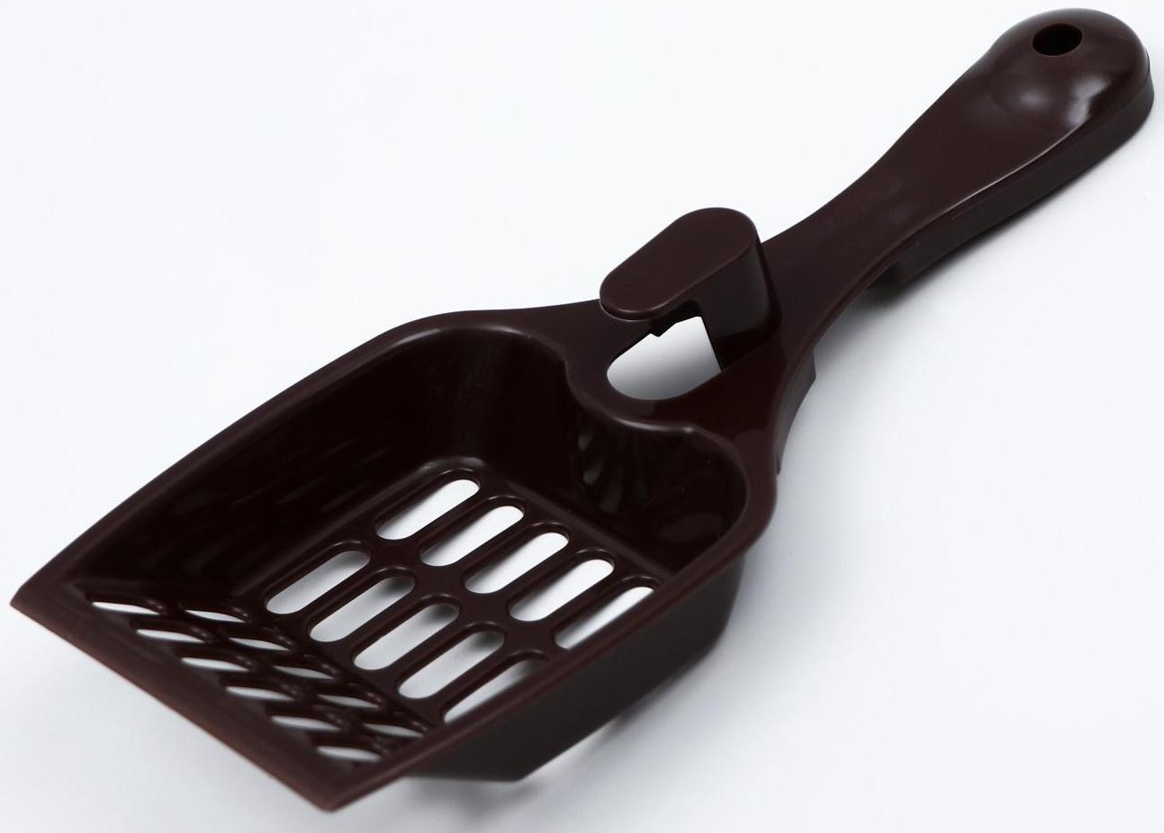 Совок для кошачьего туалета 22,5 x 9,5 x 4 см, шоколадный