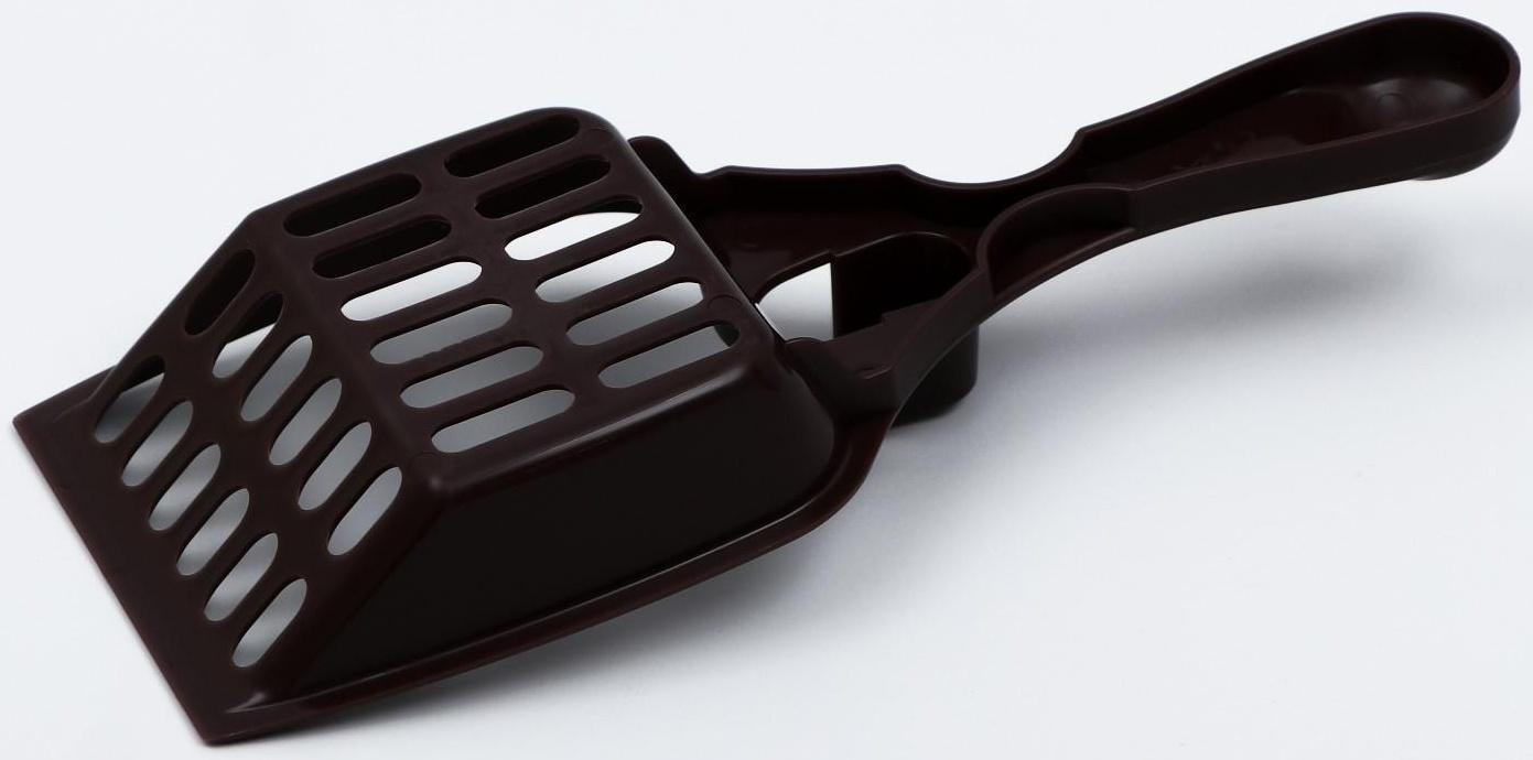 Совок для кошачьего туалета 22,5 x 9,5 x 4 см, шоколадный