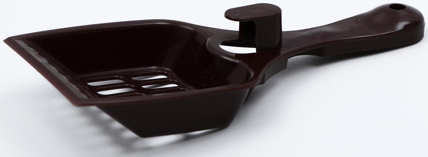 Совок для кошачьего туалета 22,5 x 9,5 x 4 см, шоколадный