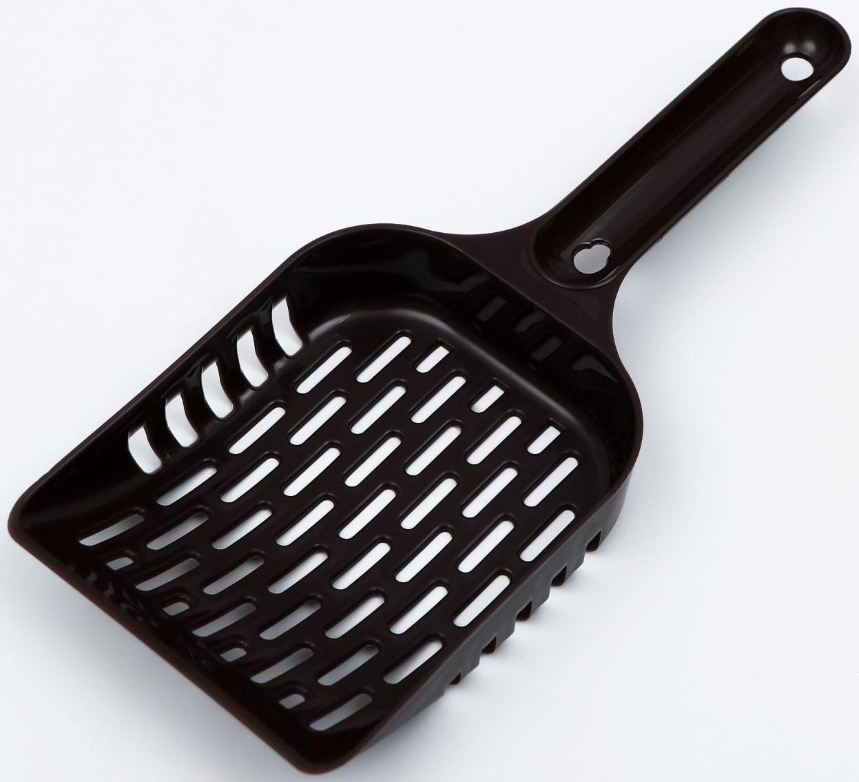 Совок для уборки кошачьего туалета, шоколадный