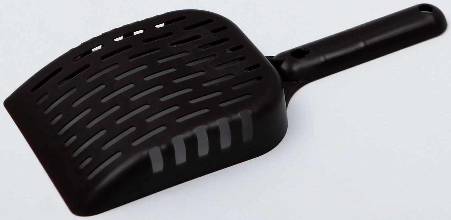 Совок для уборки кошачьего туалета, шоколадный