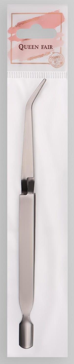 Пинцет-шабер для наращивания ногтей, 16,5 см, цвет серебристый