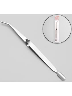 Пинцет-шабер для наращивания ногтей, 16,5 см, цвет серебристый