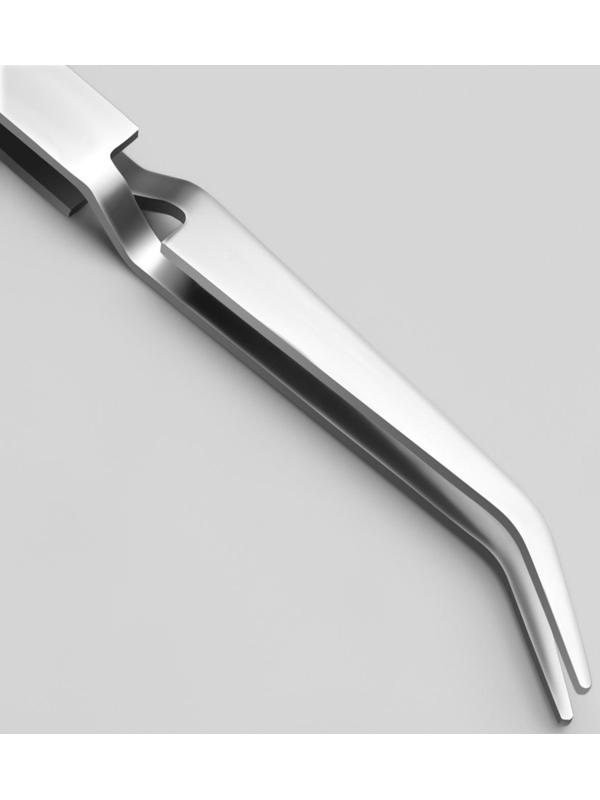 Пинцет-шабер для наращивания ногтей, 16,5 см, цвет серебристый