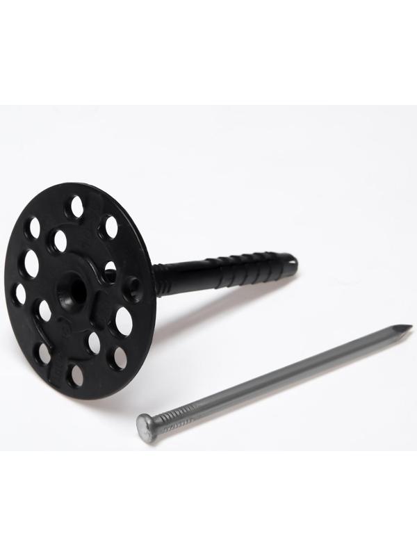 Дюбель ТУНДРА krep для утеплителя с металлическим гвоздем, 10x90 мм, 50 шт.