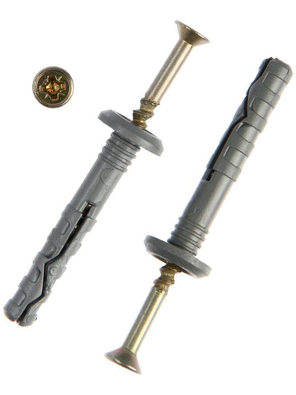 Дюбель-гвоздь ТУНДРА krep 6x40 грибовидная манжета, 200 шт.