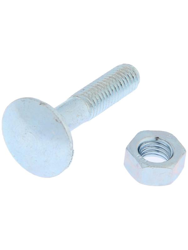 Болт мебельный ТУНДРА krep DIN603 6x30 с гайкой, цинк, 10 шт.