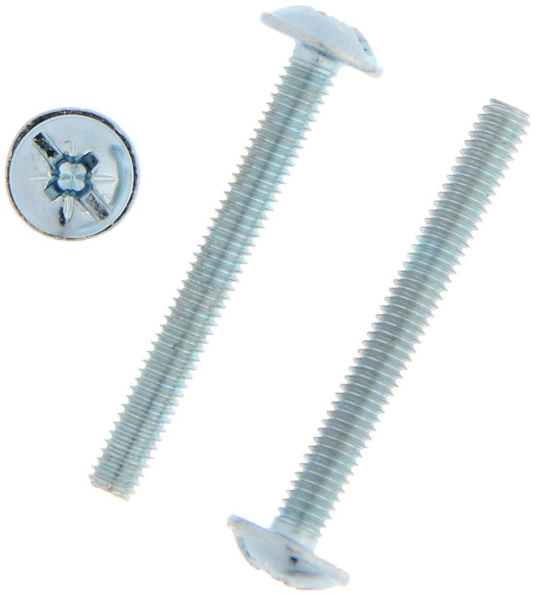 Винт для крепления ручки ТУНДРА krep М4x35 мм, цинк, 8 шт.