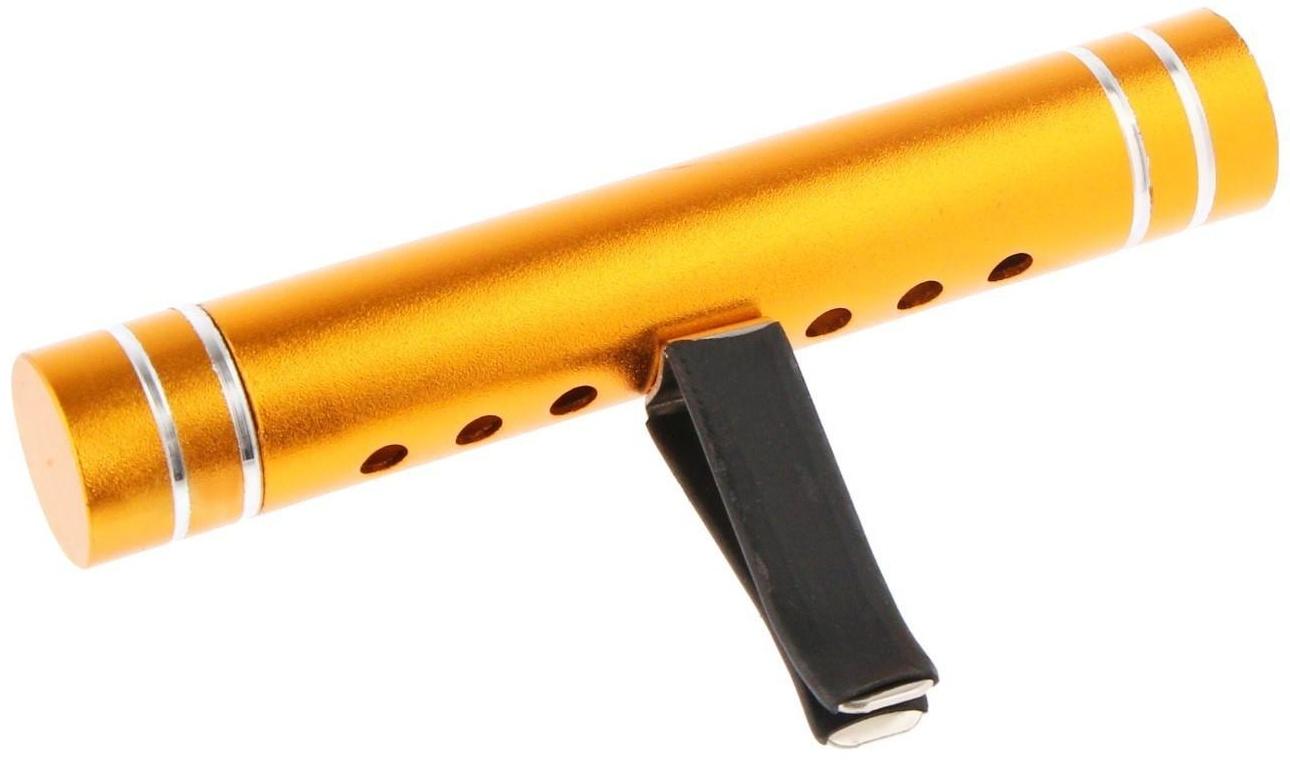 Ароматизатор в дефлектор Grand Caratt, металл, 8 см, апельсин, золотой