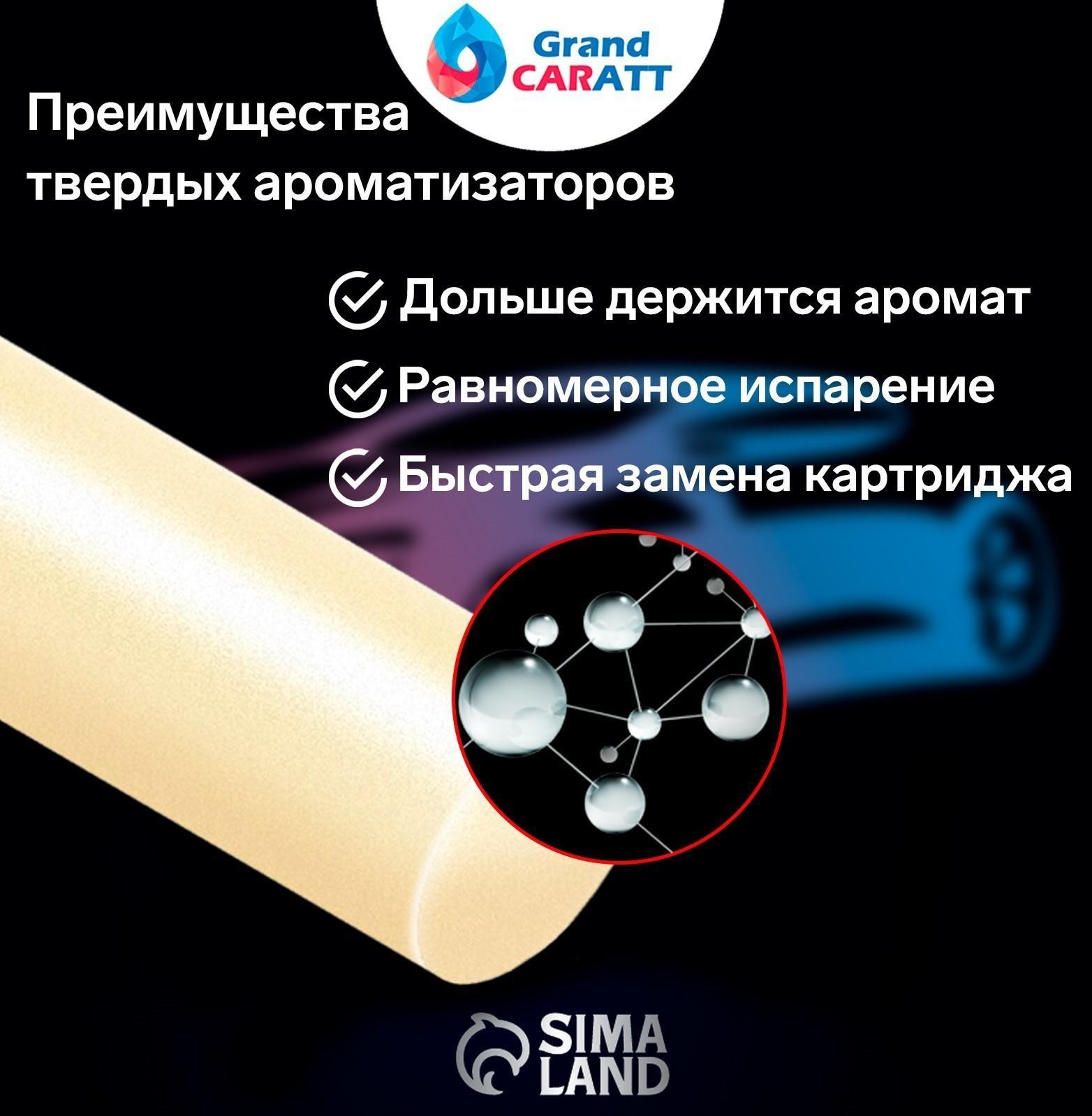 Ароматизатор в дефлектор Grand Caratt, металл, 8 см, апельсин, золотой