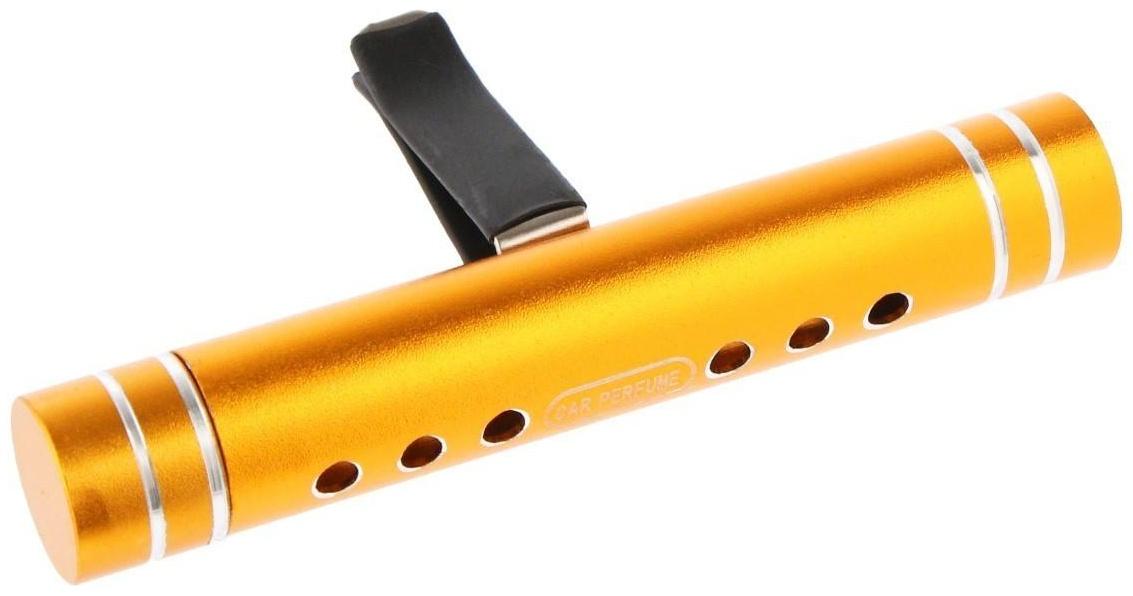 Ароматизатор в дефлектор Grand Caratt, металл, 8 см, апельсин, золотой