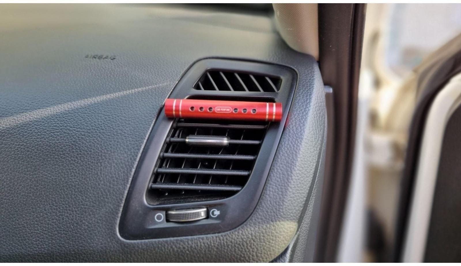 Ароматизатор в дефлектор Grand Caratt, металл, 8 см, лимон, красный