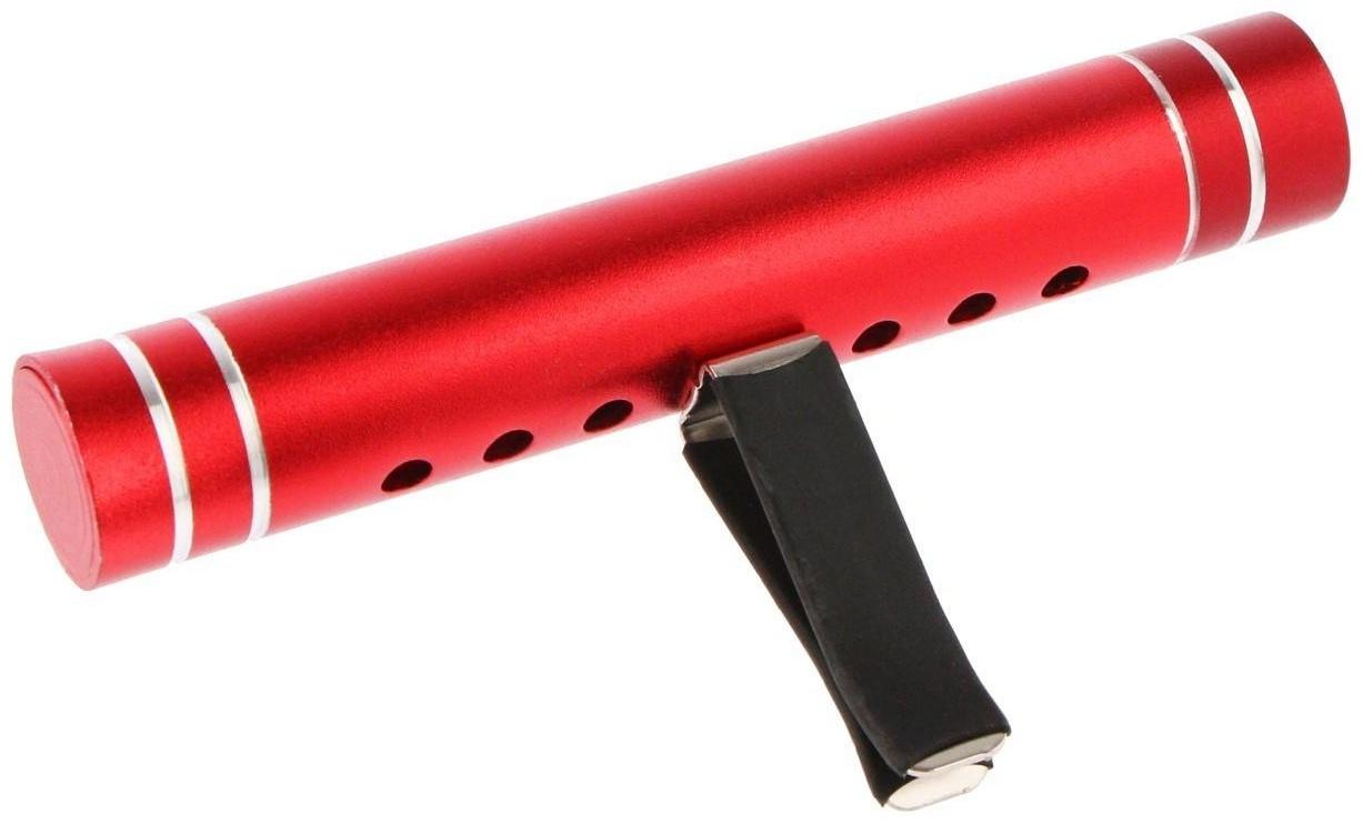 Ароматизатор в дефлектор Grand Caratt, металл, 8 см, лимон, красный