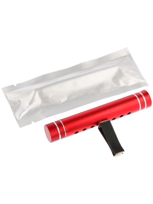 Ароматизатор в дефлектор Grand Caratt, металл, 8 см, лимон, красный