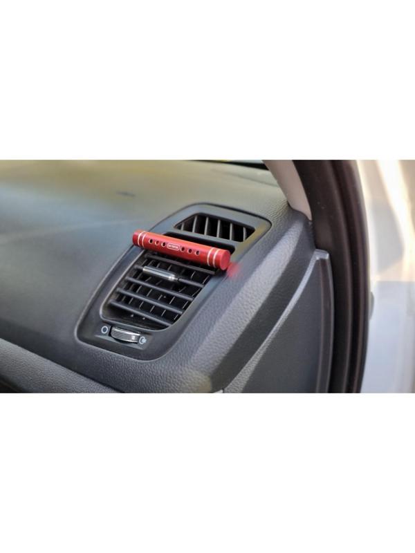 Ароматизатор в дефлектор Grand Caratt, металл, 8 см, лимон, красный