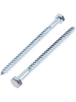 Болт сантехнический ТУНДРА krep DIN571 8x120 мм, цинк, 2 шт.