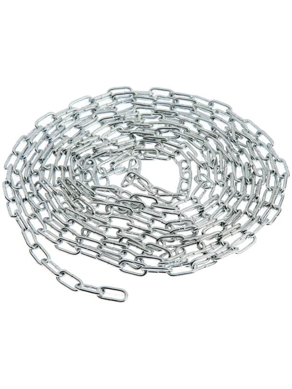 Цепь короткозвенная ТУНДРА krep DIN766, 3 мм, цинк, 5 м