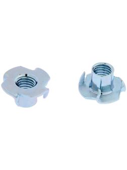 Гайка мебельная ТУНДРА krep забивная М10, цинк, 4 шт.