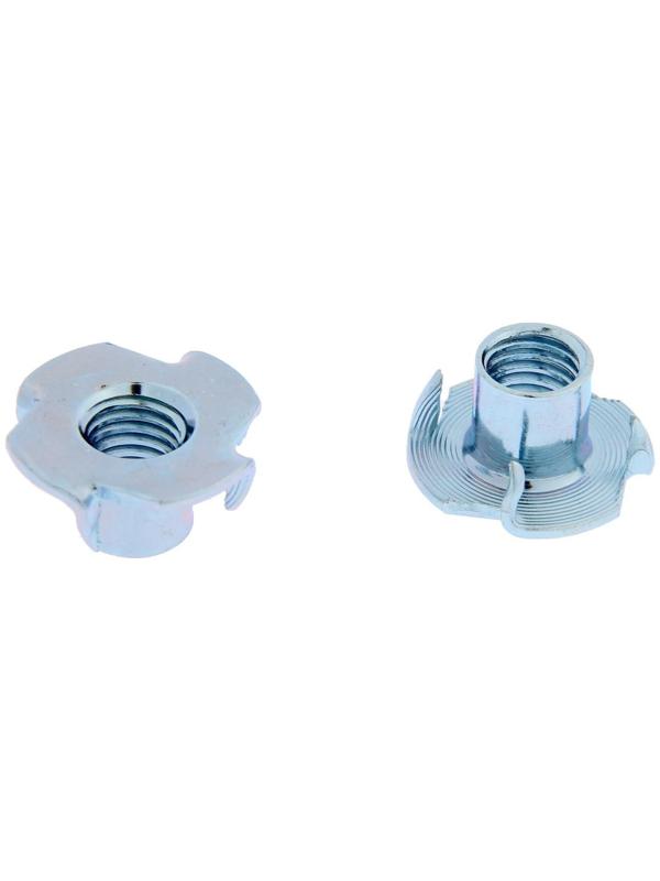 Гайка мебельная ТУНДРА krep забивная М10, цинк, 4 шт.