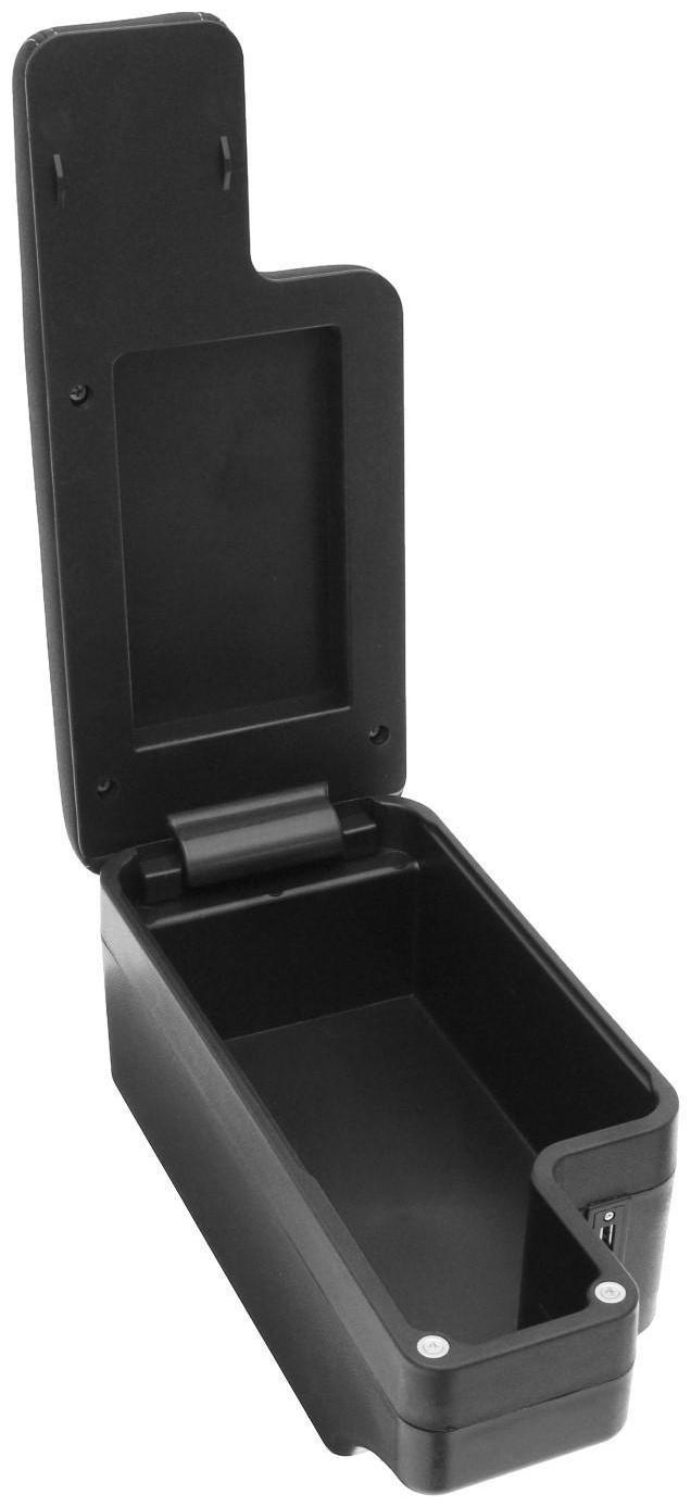 Подлокотник универсальный, 5 USB, провод USB 1 м, кожа PU, черный