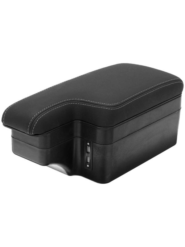 Подлокотник универсальный, 5 USB, провод USB 1 м, кожа PU, черный