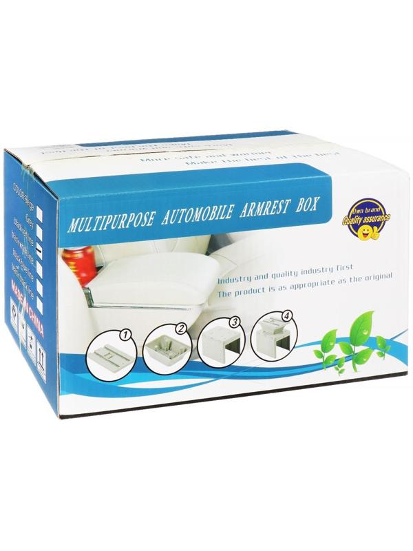 Подлокотник универсальный, 7 USB, провод USB 1 м, кожа PU, черный