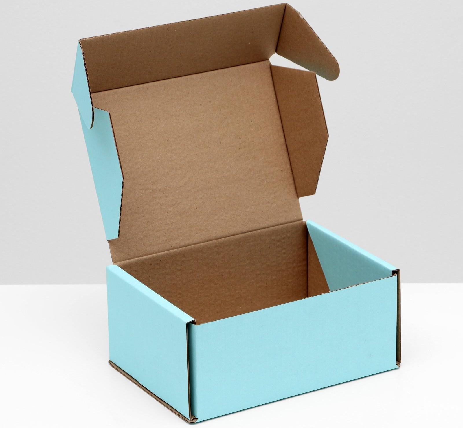 Коробка самосборная, голубая, 22 х 16,5 х 10 см